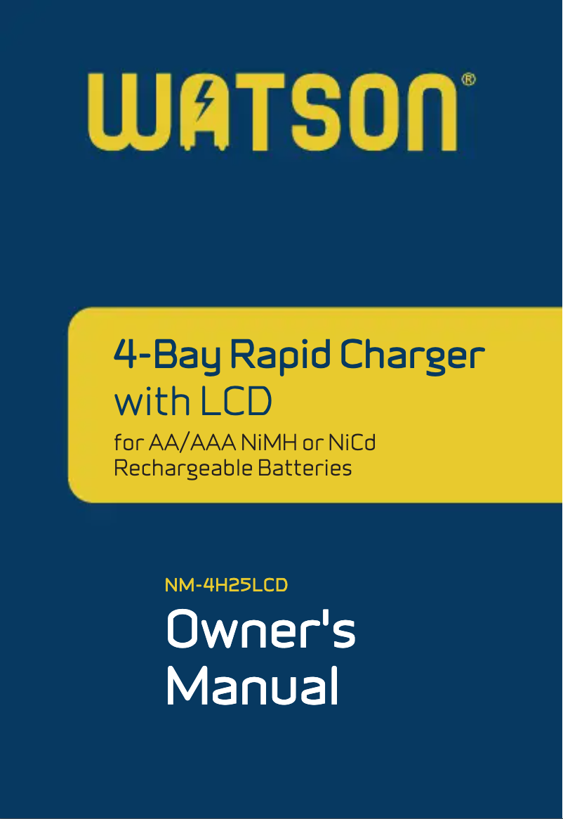 Página 1 del manual Manual de usuario Watson NM-4H25LCD