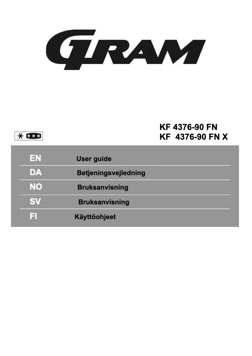 Página 1 del manual Manual de usuario Gram KF 4376-90 FN X