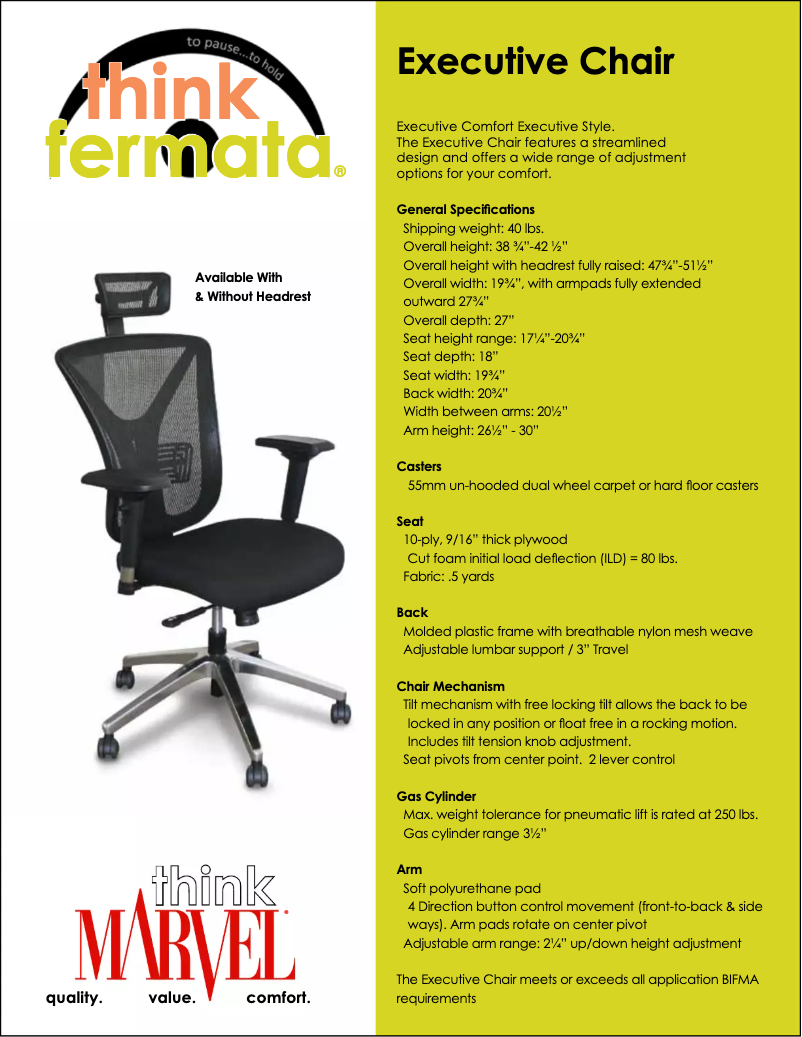 Imagen de la primera página del manual del dispositivo Executive Mesh WMCEXFB-H