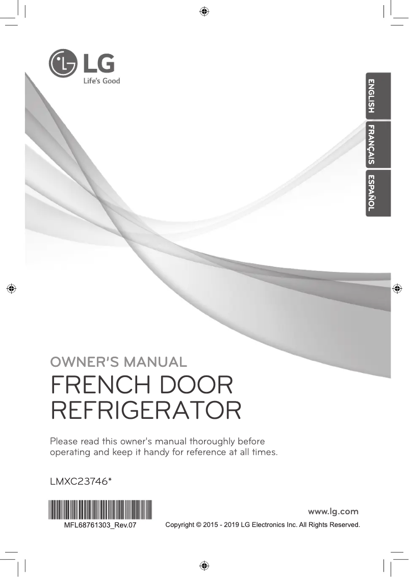 Página nº 1 - Manual de usuario LG Diamond Collection LMXC23746D