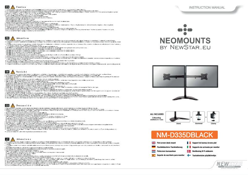 Imagen de la primera página del manual del dispositivo NM-D335D