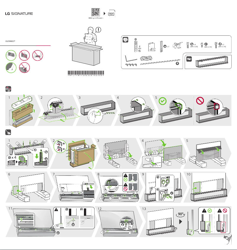 Imagen de la primera página del manual del dispositivo OLED88Z29LA