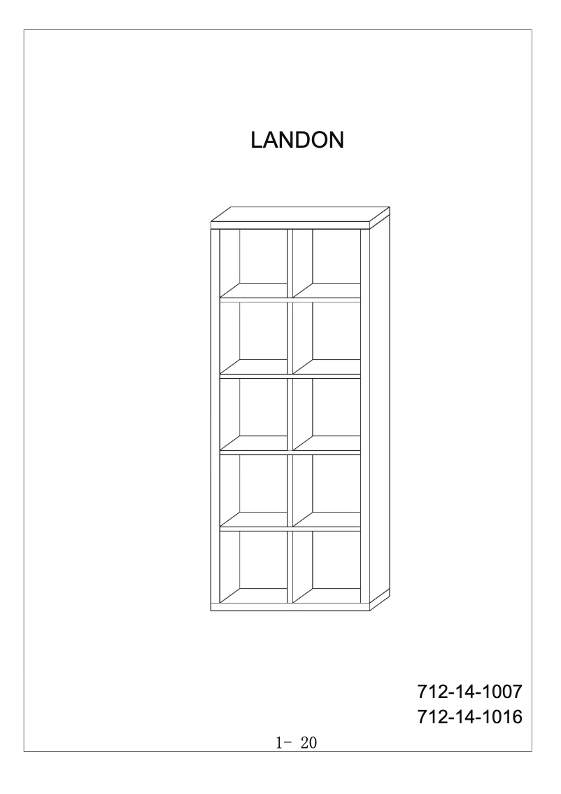 Imagen de la primera página del manual del dispositivo Landon (79x34.5x187)