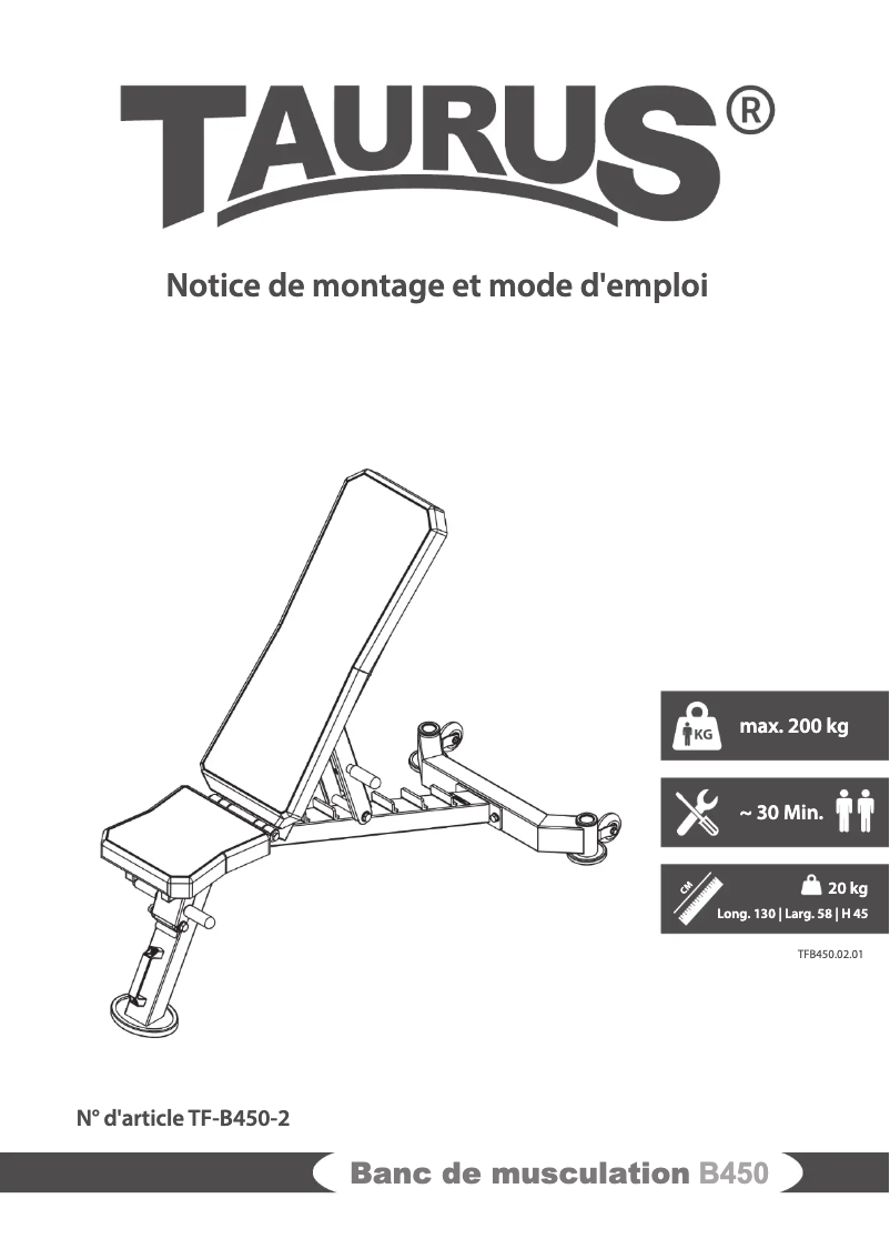 Página 1 del manual Manual de usuario Taurus B450