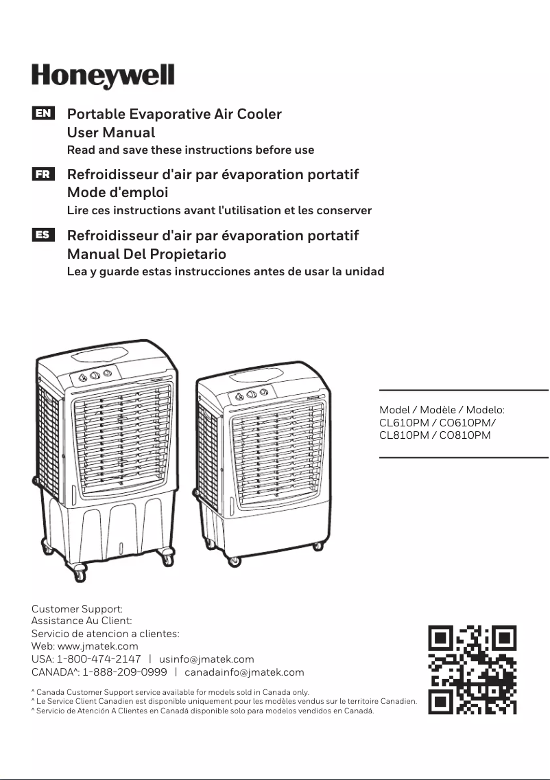 Página 1 del manual Manual de usuario Honeywell CO810PM