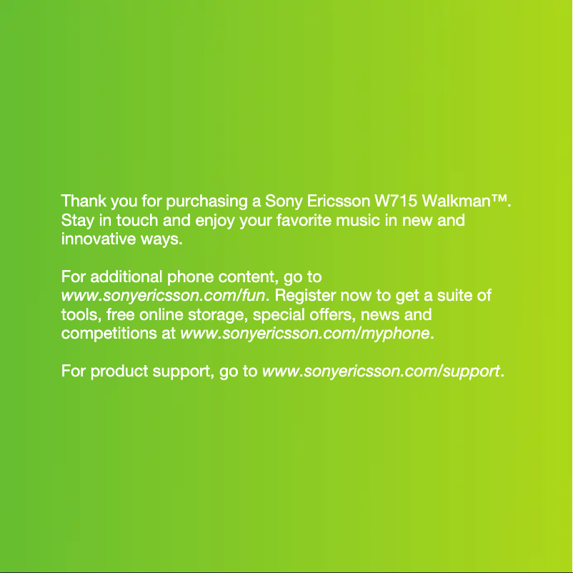 Imagen de la primera página del manual del dispositivo W715