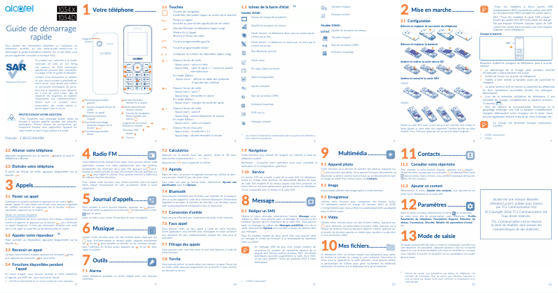 Página 1 del manual Manual de usuario Alcatel One Touch 1054