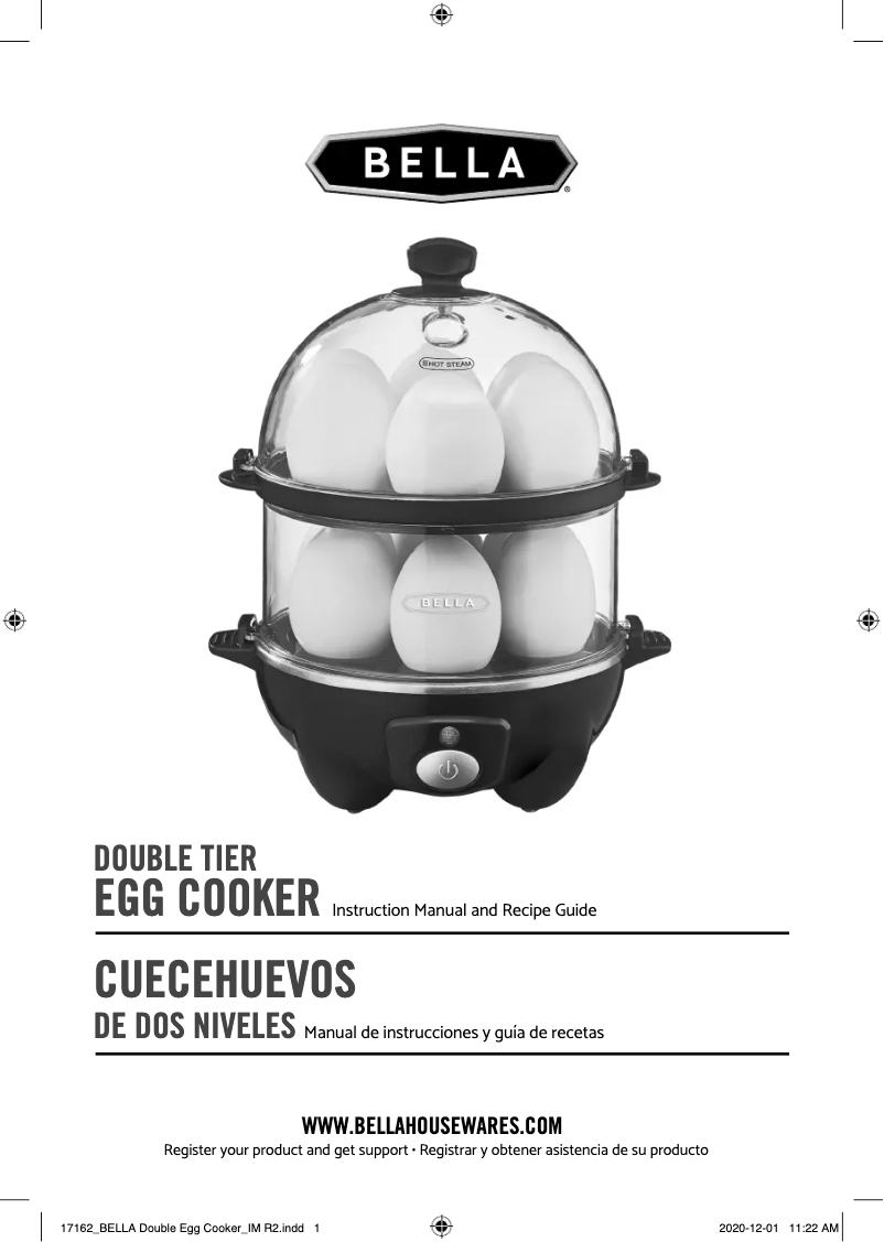 Imagen de la primera página del manual del dispositivo Double Tier Egg Cooker