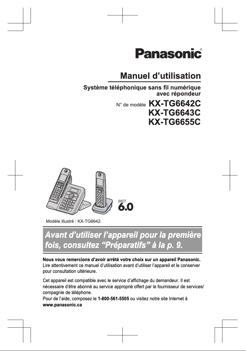 Imagen de la primera página del manual del dispositivo KX-TG6642