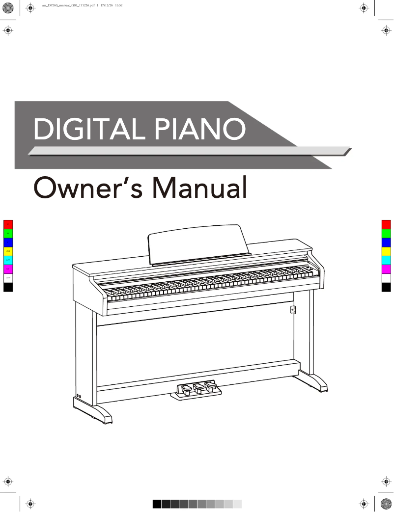 Imagen de la primera página del manual del dispositivo DP260/RW