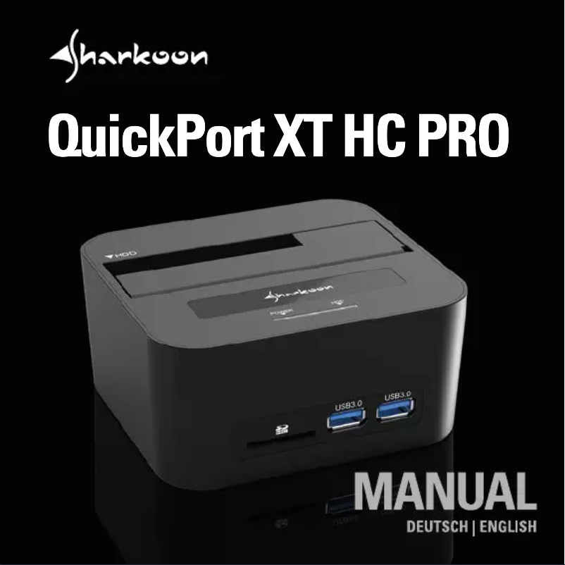 Página 1 del manual Manual de usuario Sharkoon QuickPort XT HC PRO