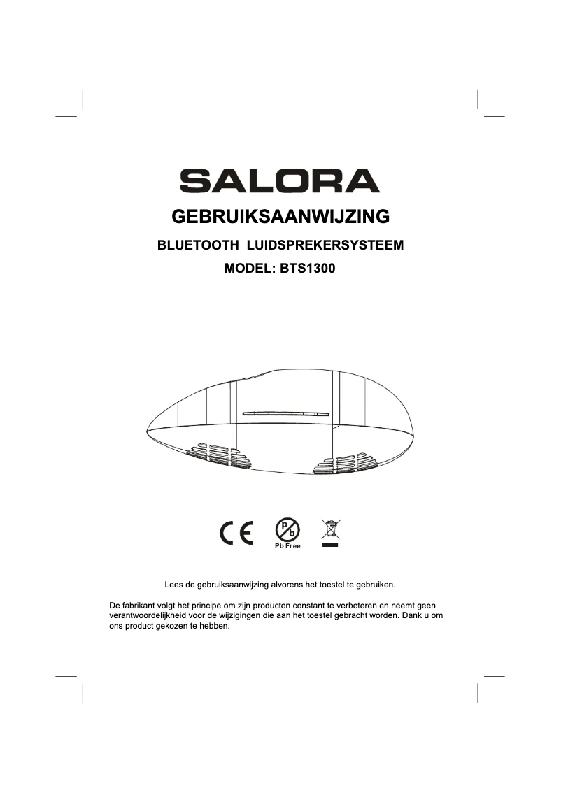 Página 1 del manual Manual de usuario Salora BTS1300