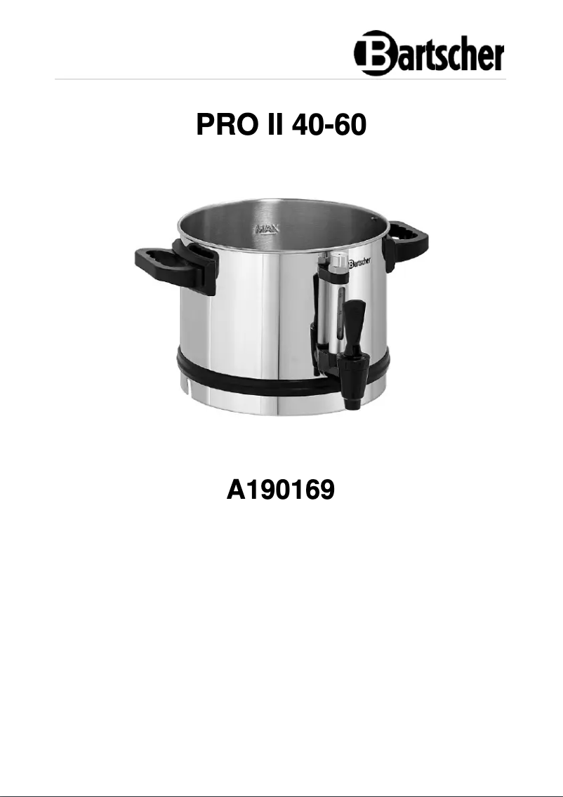 Imagen de la primera página del manual del dispositivo PRO II 40-60
