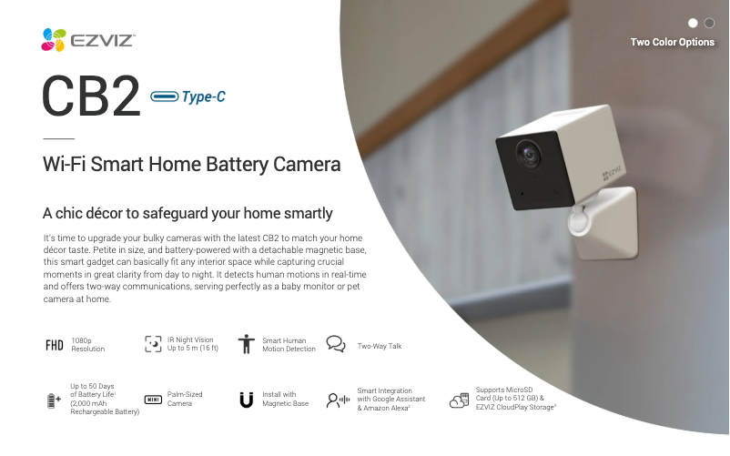 Página nº 1 - Ficha técnica EZVIZ CB2