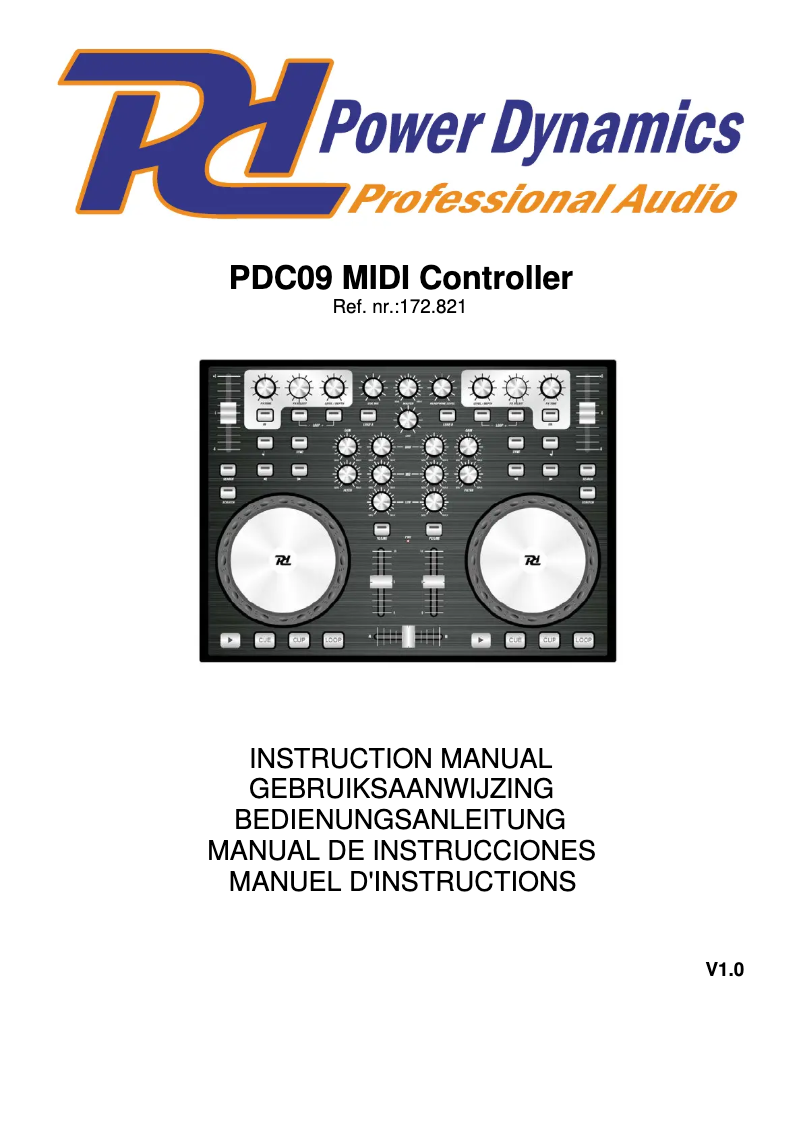 Imagen de la primera página del manual del dispositivo PDC-09