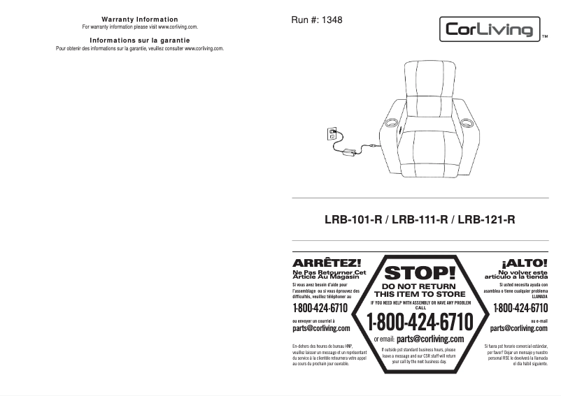 Imagen de la primera página del manual del dispositivo LRB-111-R