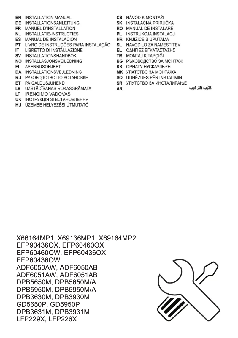 Imagen de la primera página del manual del dispositivo EFP60460OX