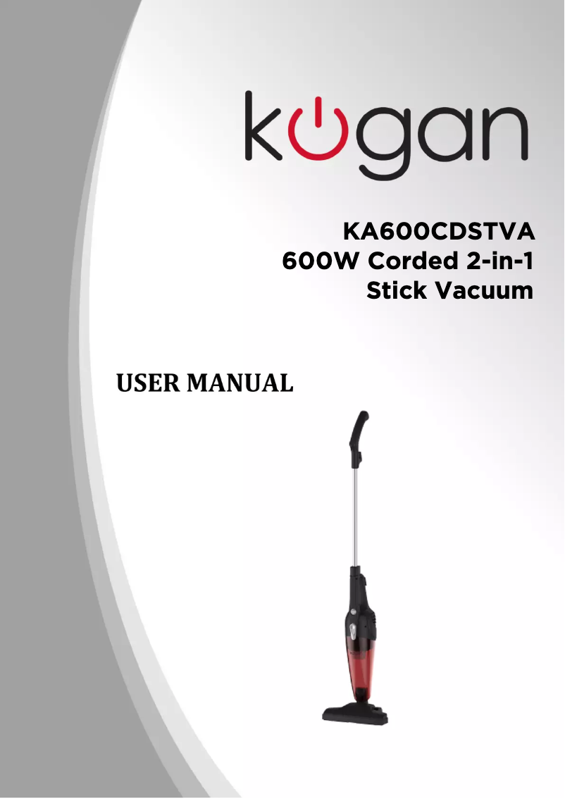 Página 1 del manual Manual de usuario Kogan 2 in 1 Corded 600W