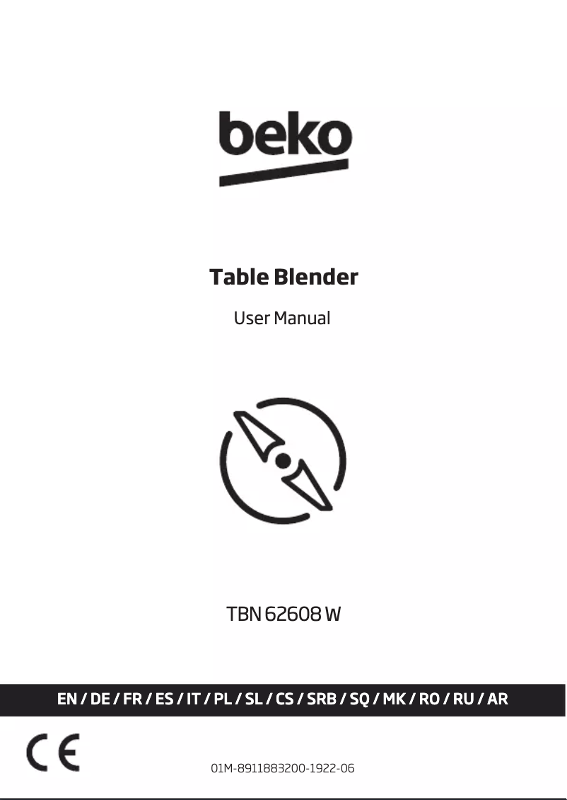 Página 1 del manual Manual de usuario Beko TBN 62608 W