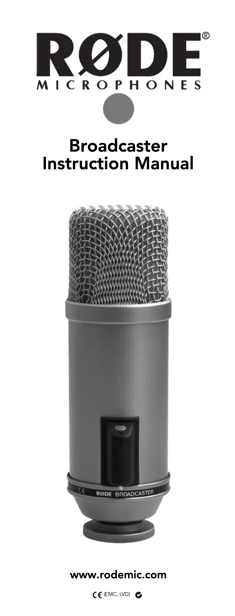 Página 1 del manual Manual de usuario Røde Broadcaster