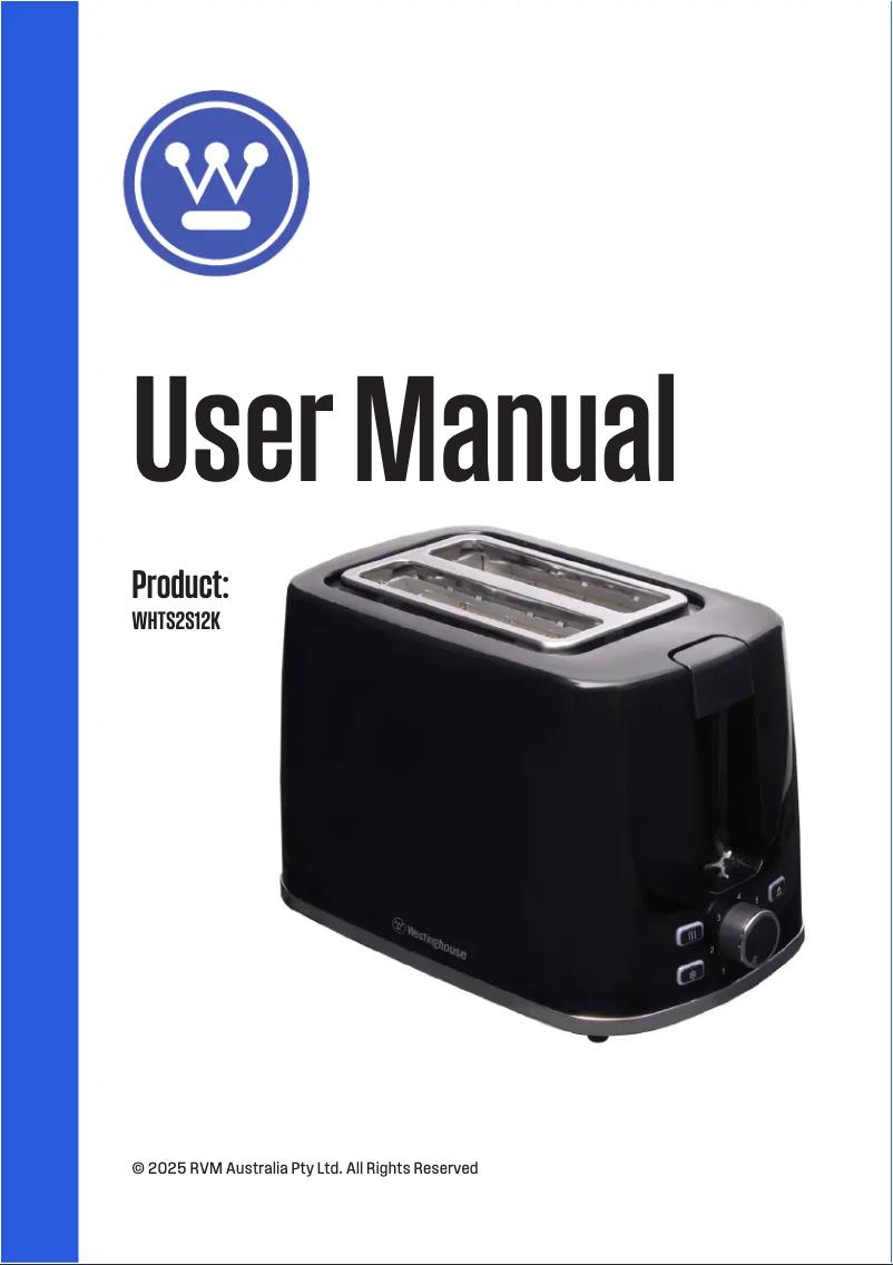 Página 1 del manual Manual de usuario Westinghouse WHTS2S12K