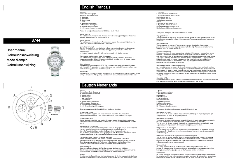 Página 1 del manual Manual de usuario Davis 8744