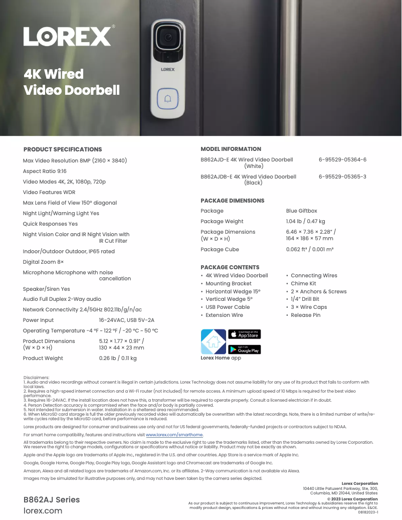 Imagen de la primera página del manual del dispositivo B862AJDB