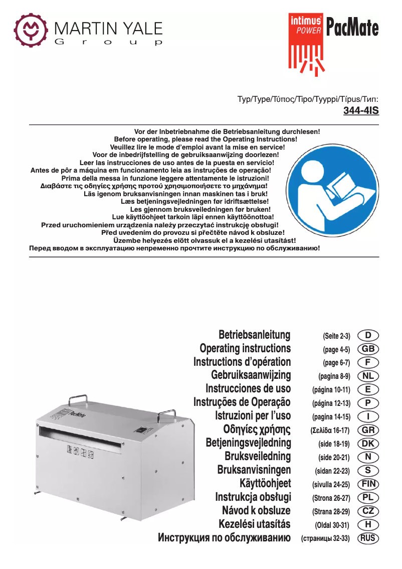 Imagen de la primera página del manual del dispositivo PacMate