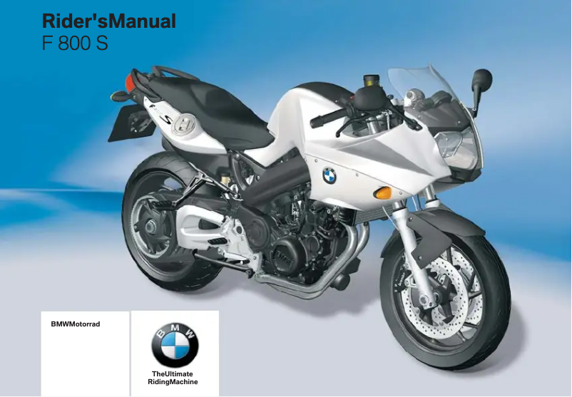 Imagen de la primera página del manual del dispositivo F 800 S (2009)