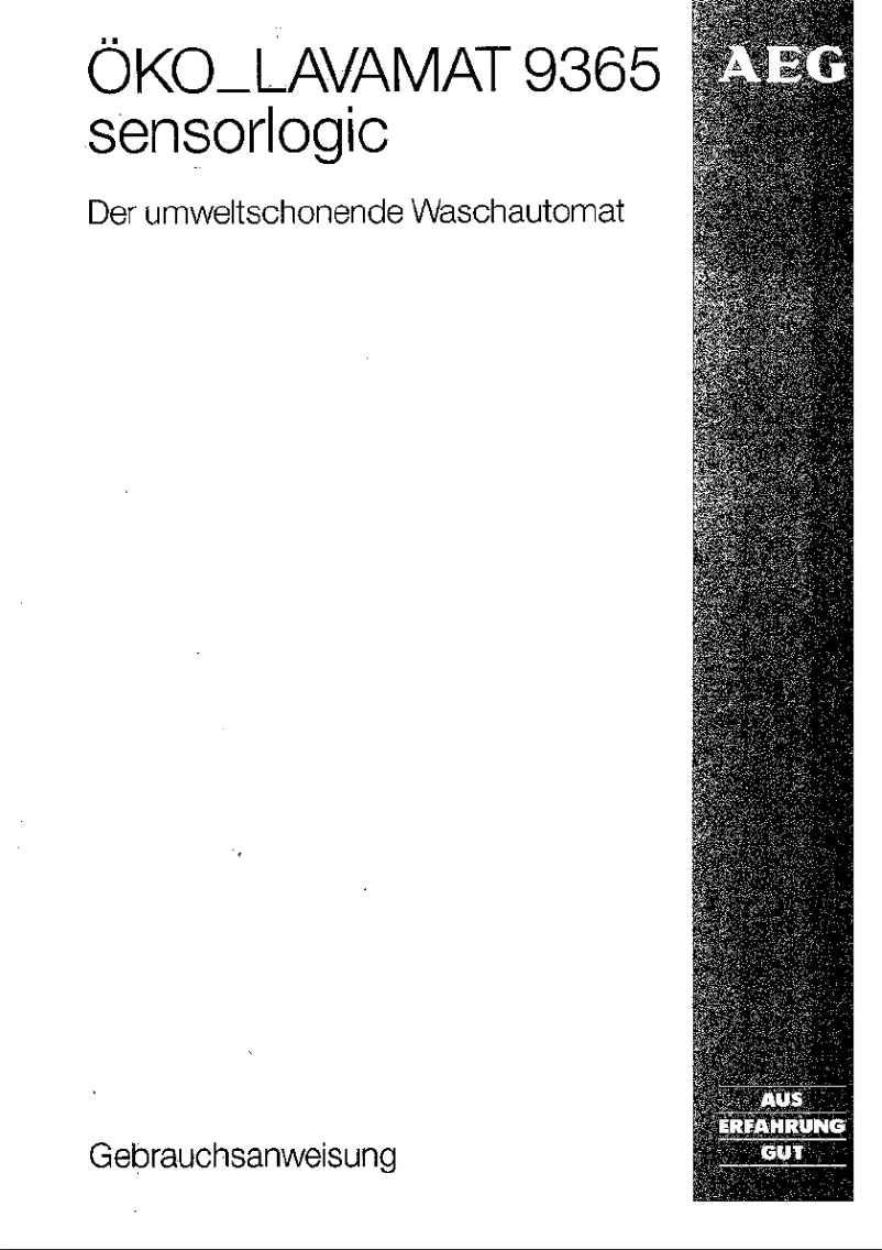 Página 1 del manual Manual de usuario AEG Lavamat 9365