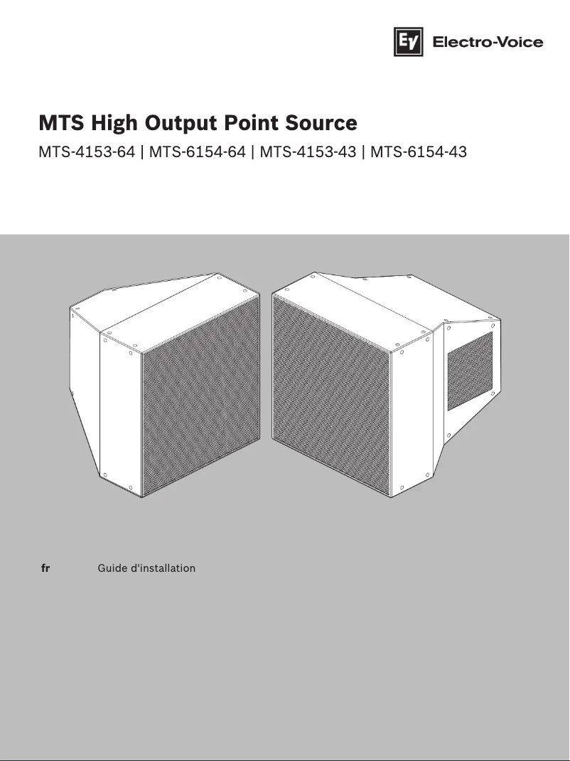 Página 1 del manual Manual de usuario Electro-Voice MTS-6154