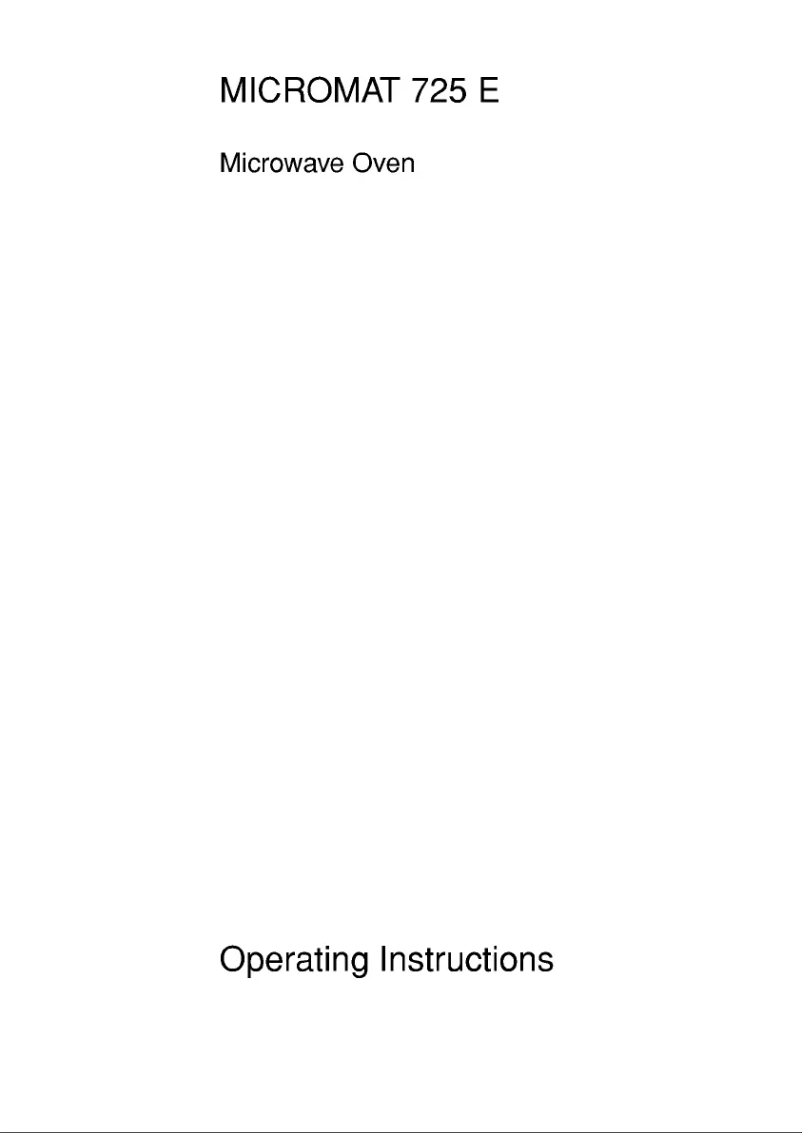 Imagen de la primera página del manual del dispositivo Micromat 725 E
