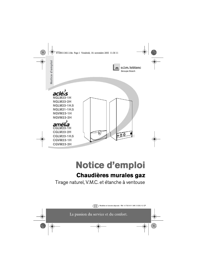 Imagen de la primera página del manual del dispositivo Acléis NGLM23-1H