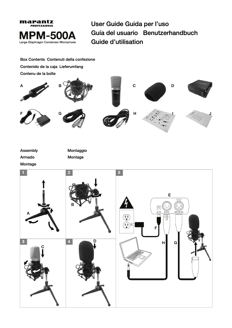 Página 1 del manual Manual de usuario Marantz MPM-500A