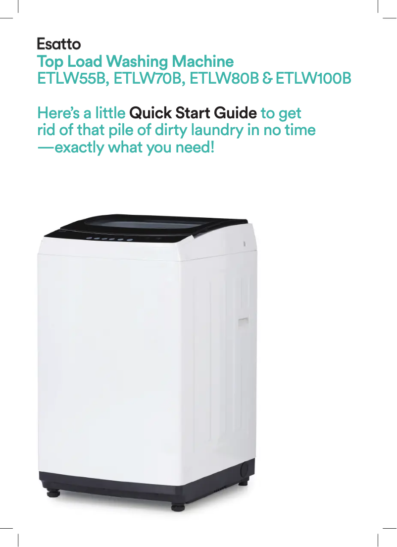 Imagen de la primera página del manual del dispositivo ETLW70B