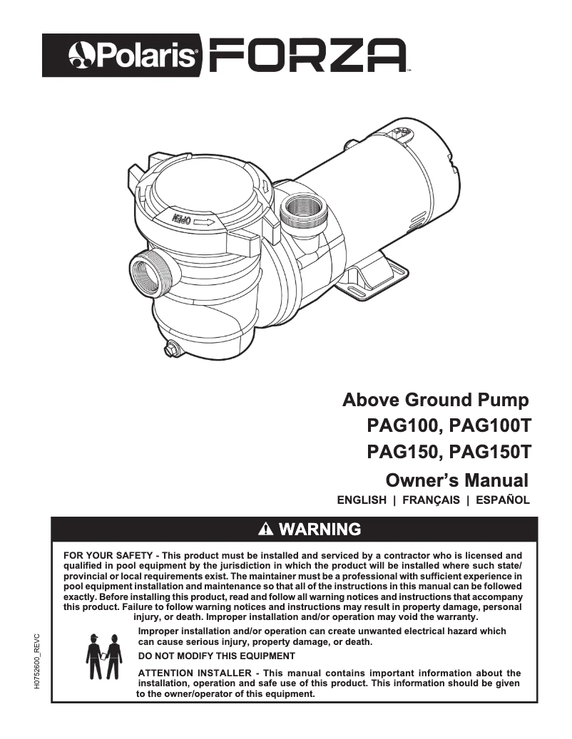 Imagen de la primera página del manual del dispositivo Prestige