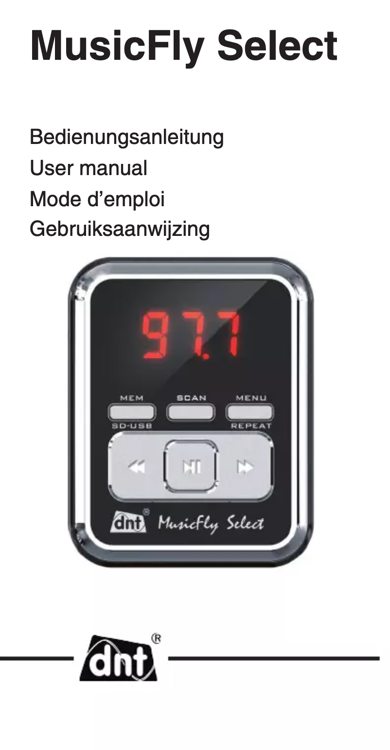 Página 1 del manual Manual de usuario dnt MusicFly Select