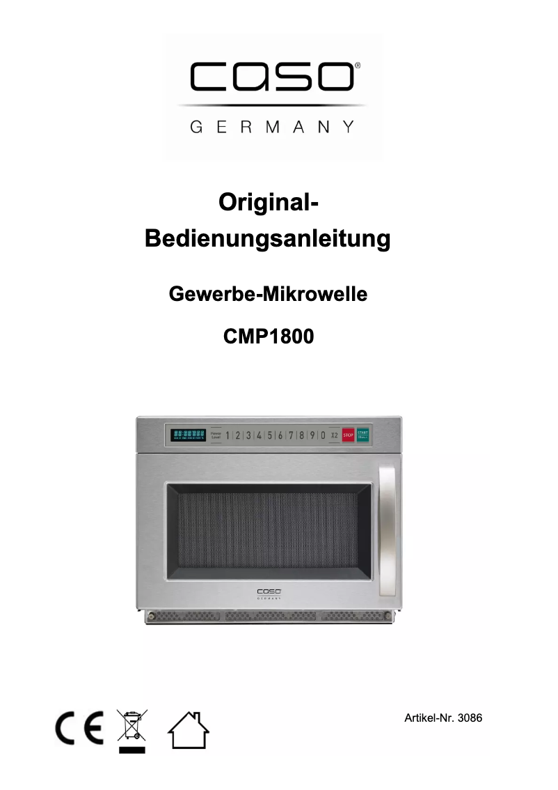 Imagen de la primera página del manual del dispositivo CMP1800