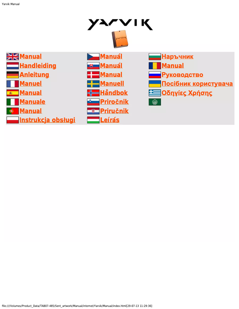 Página 1 del manual Manual de usuario Yarvik Noble Mini