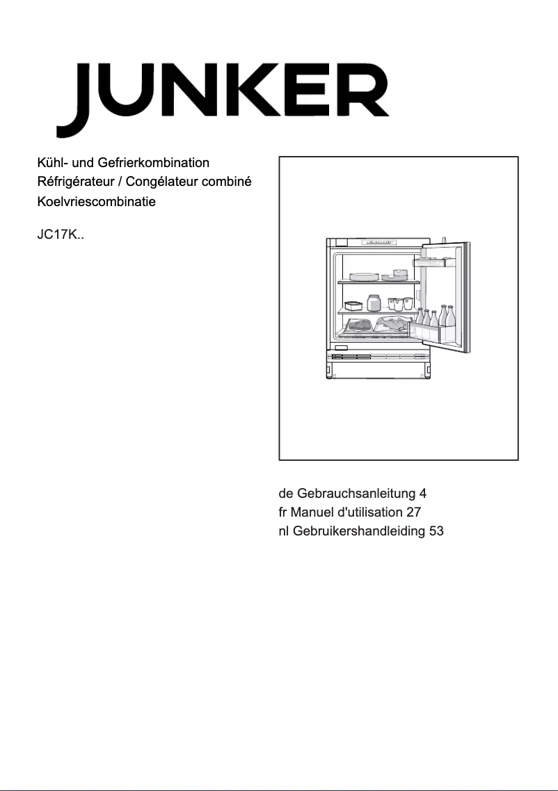 Imagen de la primera página del manual del dispositivo JC17KBFE0
