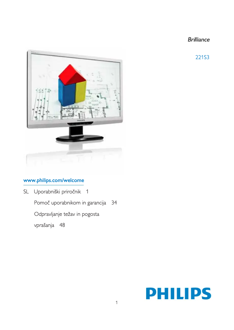 Página 1 del manual Manual de usuario Philips Brilliance 221S3LCS