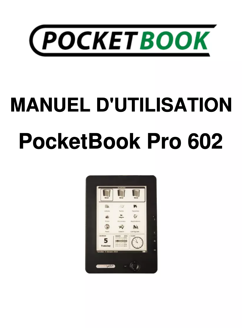 Página 1 del manual Manual de usuario PocketBook Pro 602