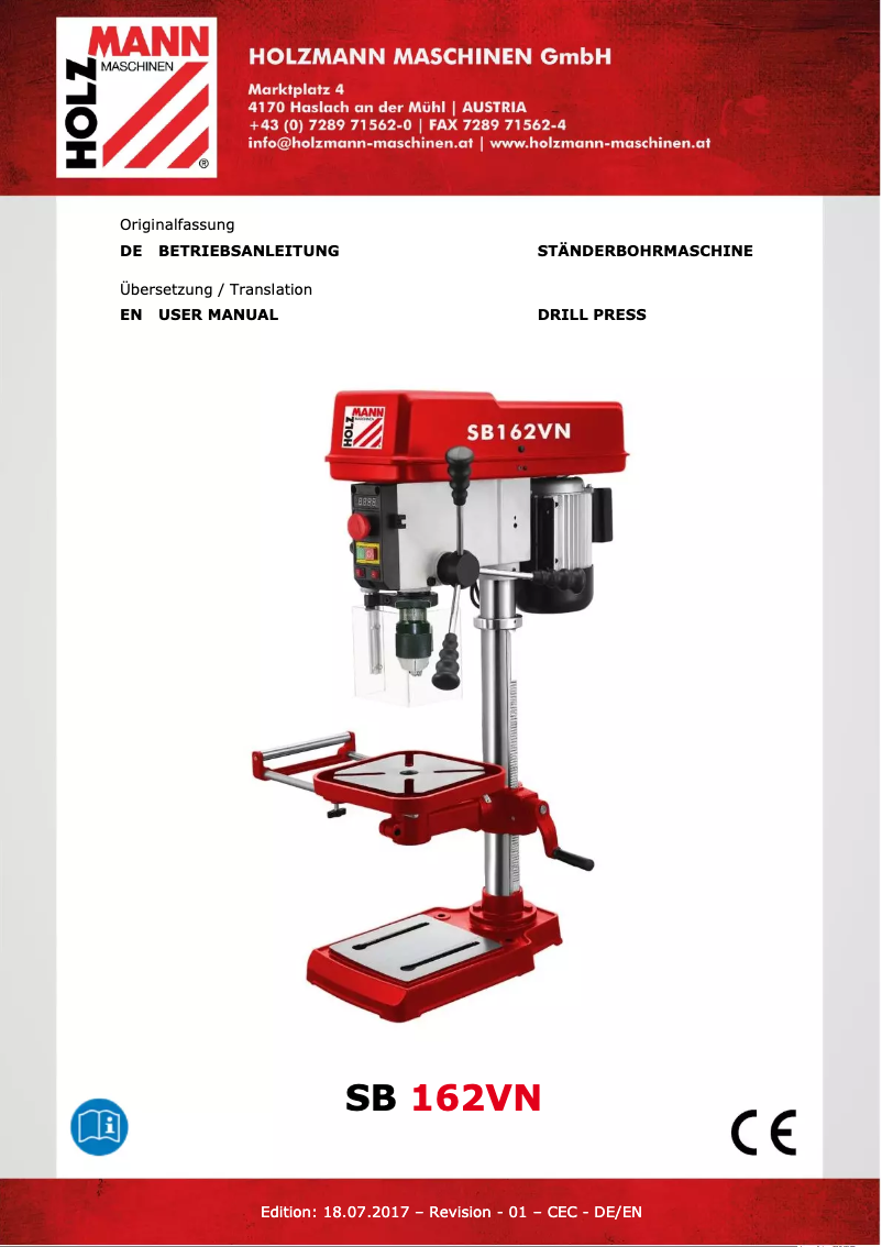 Imagen de la primera página del manual del dispositivo SB 162VN