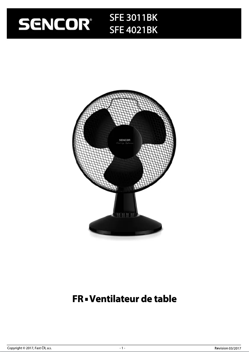 Imagen de la primera página del manual del dispositivo SFE 3011BK