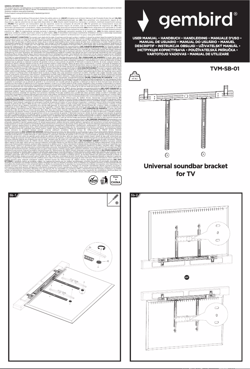 Imagen de la primera página del manual del dispositivo TVM-SB-01
