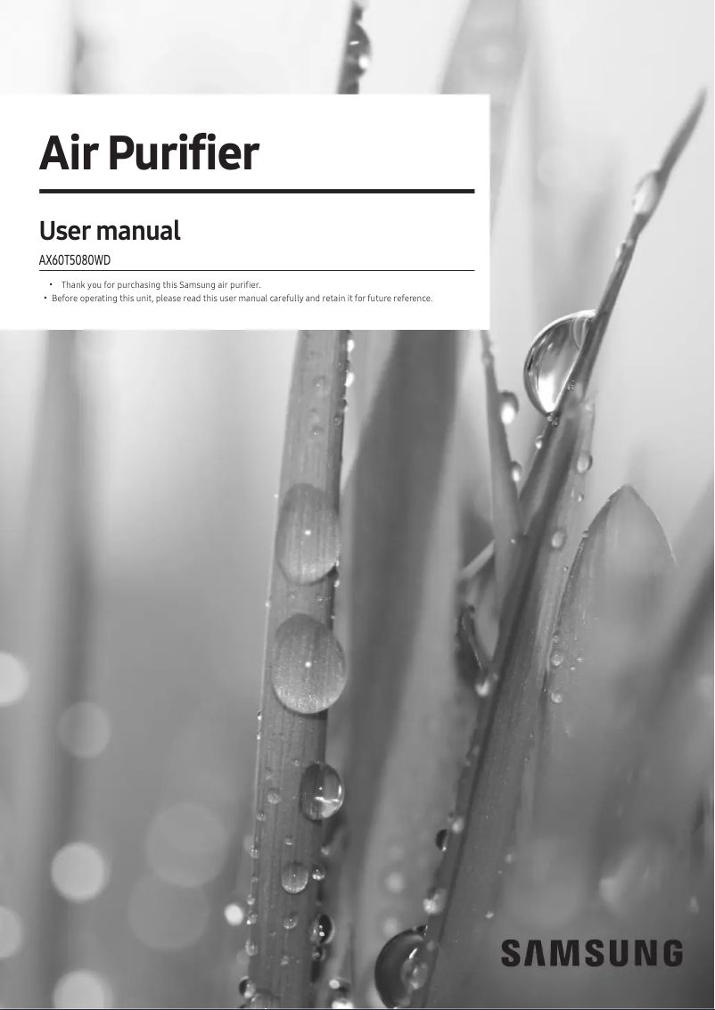 Página nº 1 - Manual de usuario Samsung AX5500K