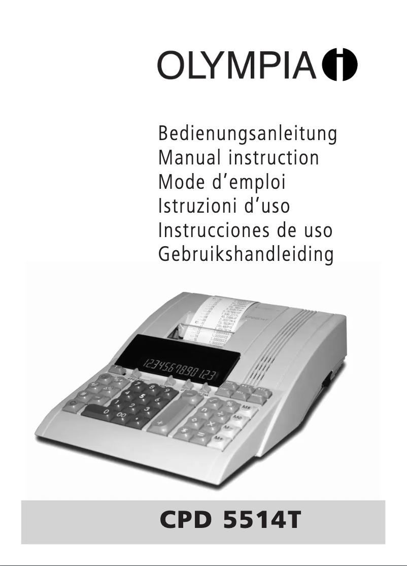 Imagen de la primera página del manual del dispositivo CPD 5514T