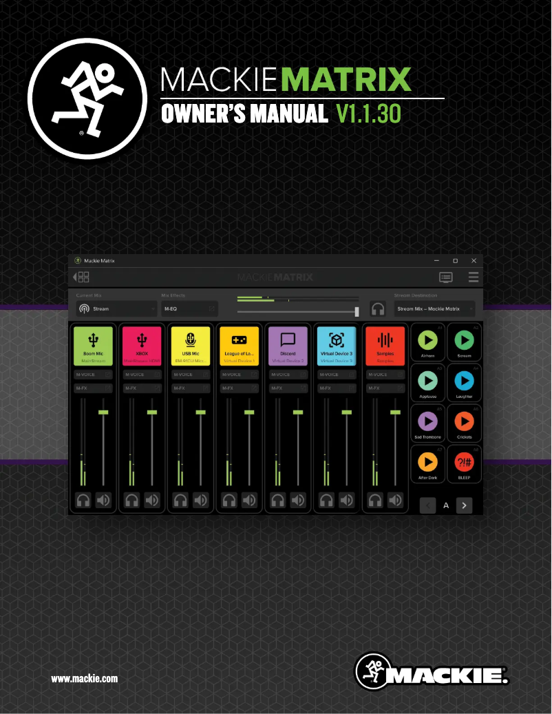 Página 1 del manual Manual de usuario Mackie MainStream