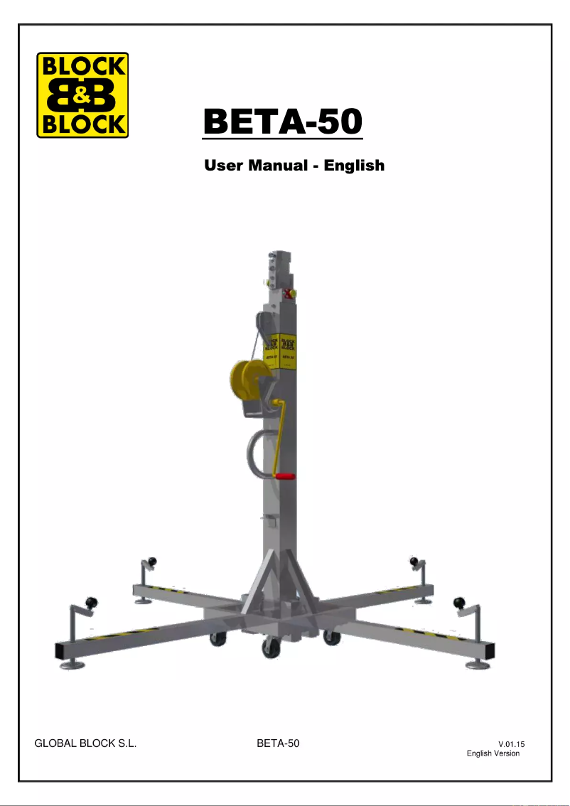 Página 1 del manual Manual de usuario Block & Block BETA-50