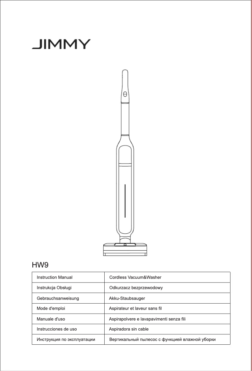 Imagen de la primera página del manual del dispositivo HW9